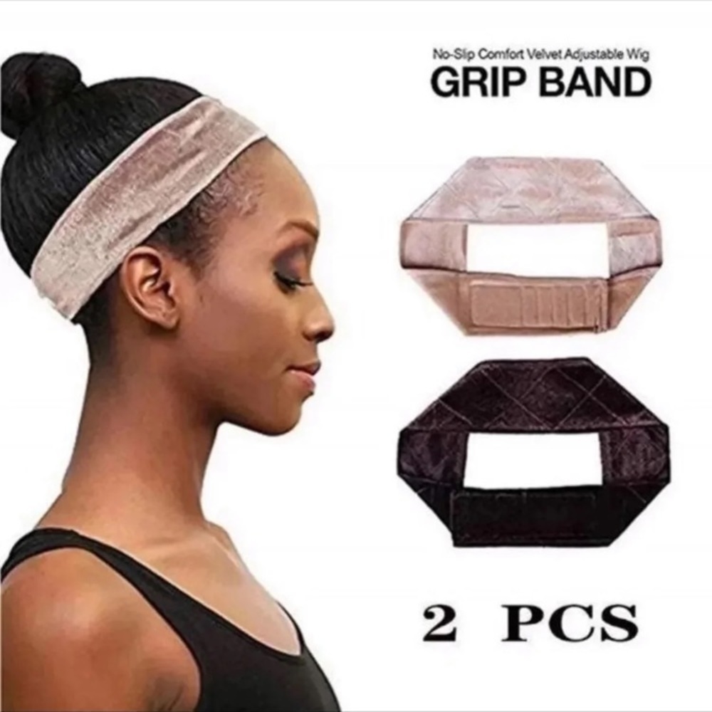 2 Pack No-slip Velvet Adjustable Wig Grip Band NEW